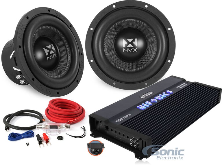 NVX Subwoofers + Hifonics H35 Amplifier Bundle Image 1