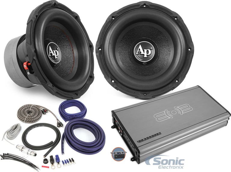 Two Audiopipe Subs + Belva Amplifier Upgrade Bundle Image 1