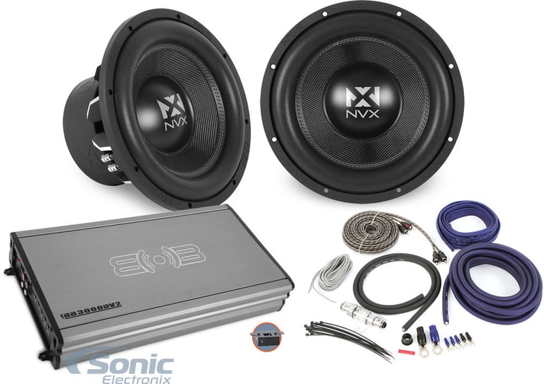 Two NVX Subs + Belva Monoblock Amplifier Upgrade Bundle Image 1