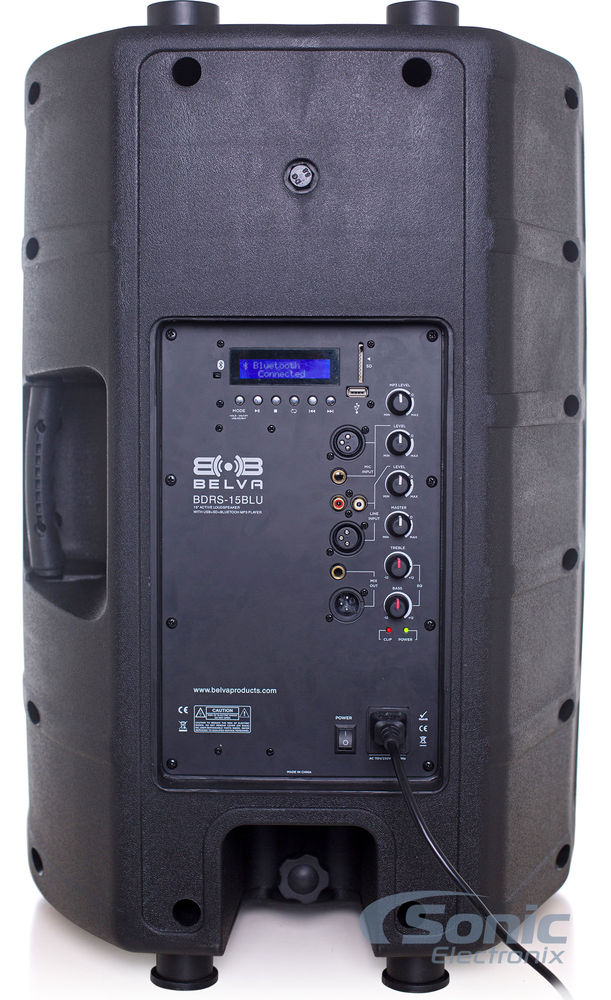 Belva BDRS-15BLU 15-inch Active Pro/DJ Speaker with Integrated Bluetooth USB & SD MP3 Player Image 5