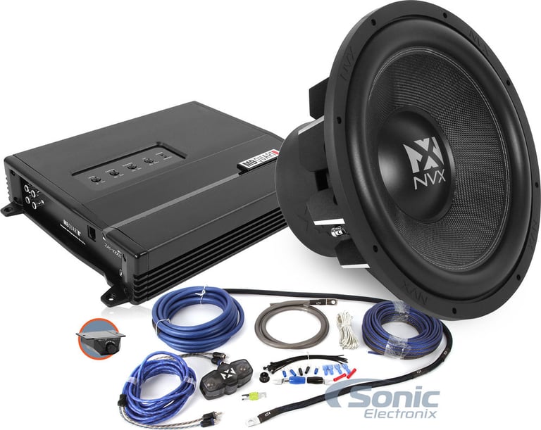 NVX 15" Subwoofer + 1000W MB Quart Amplifier Bundle Image 1