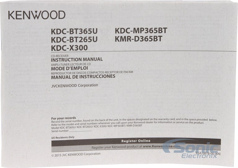 Kenwood eXcelon KDC-X300 Image 9