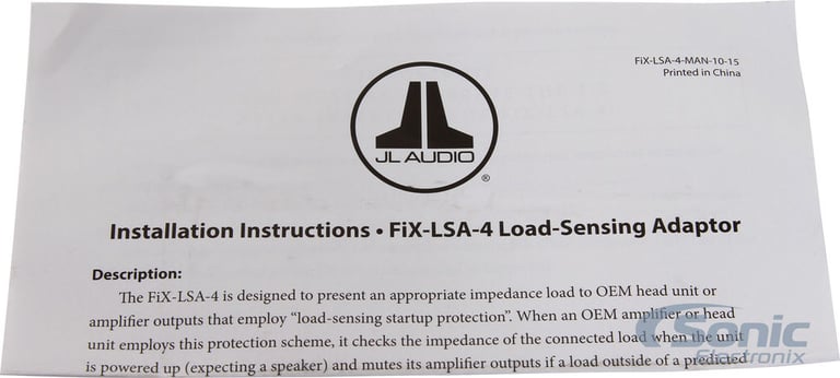 JL Audio FiX-LSA-4  - New (Damaged Packaging, Product A+) Image 3
