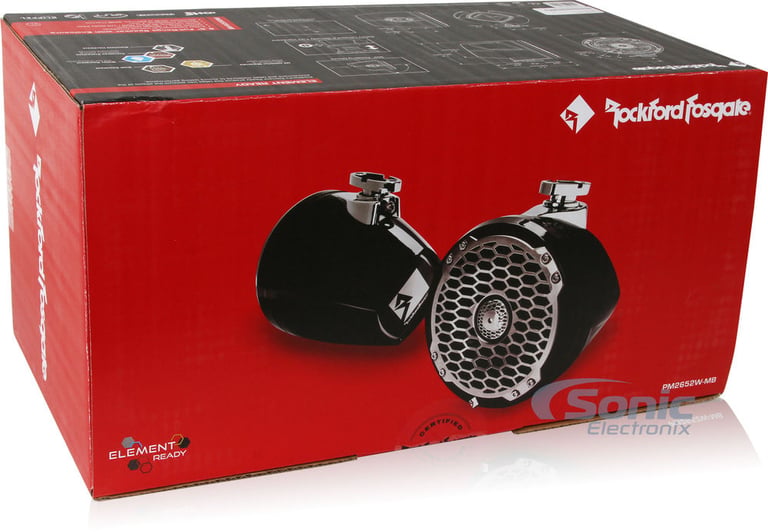 Rockford Fosgate PM2652W-MB 6.5" Punch Mini Wakeboard Tower Speakers Image 7