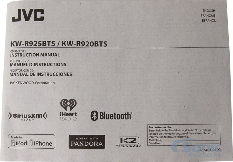 JVC KW-R920BTS Image 7