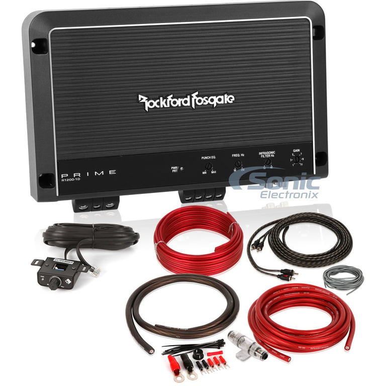 Rockford Fosgate Amplifier + Wiring Kit Bundle Image 1