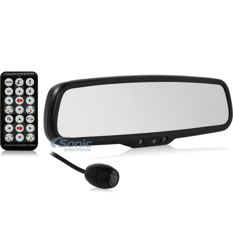 Crimestopper Rear View Mirror with LCD Monitor & Back-Up Camera Image 1