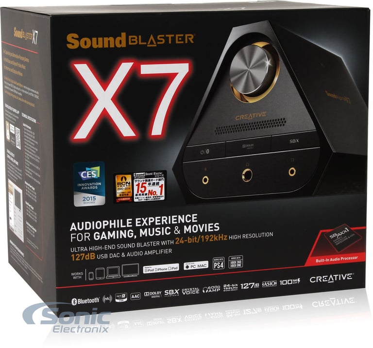 Creative Sound Blaster X7 (Black) + Sonic Electronix Bonus Pack 2 Image 6