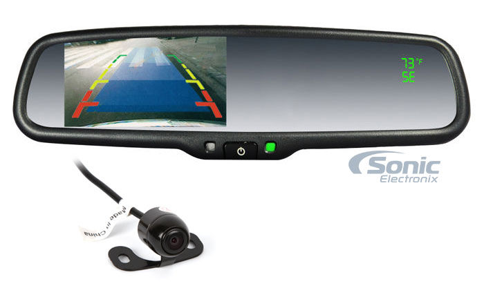 Crimestopper Rear View Mirror + Back-Up Camera for 2007-2013 Chevy/GMC Trucks Image 1
