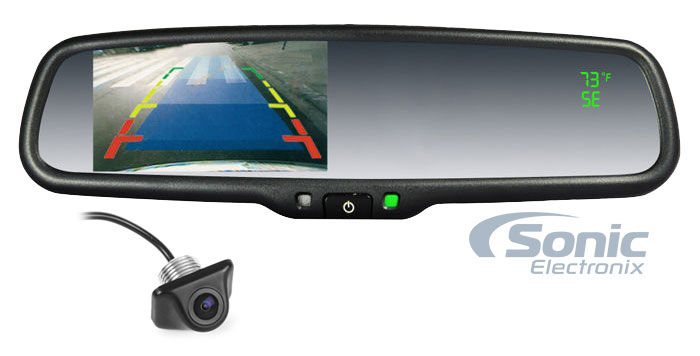 Crimestopper Rear View Mirror + Tailgate Camera for 2007-2013 Chevy/GMC Trucks Image 1