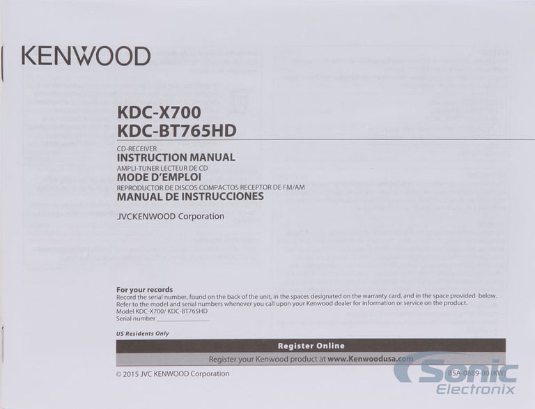 Kenwood KDC-BT765HD Image 7