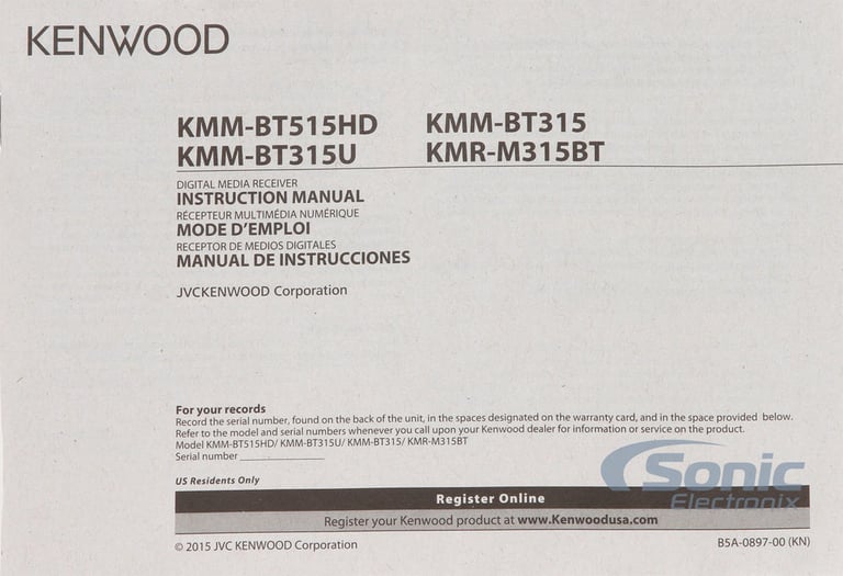 Kenwood KMM-BT315U Image 8