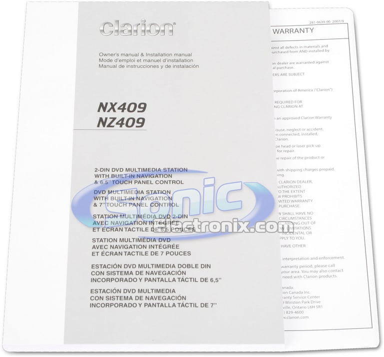 Clarion NX409 (NX-409) R/B Image 12