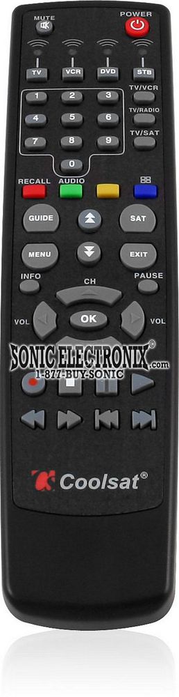 Coolsat Black Remote for 4000, 5000 and 6000 FTA Receivers Image 1