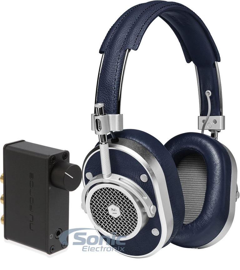 Master & Dynamic MH40 (Navy/Silver) + NuForce Icon uDAC-3 (Black) Image 1