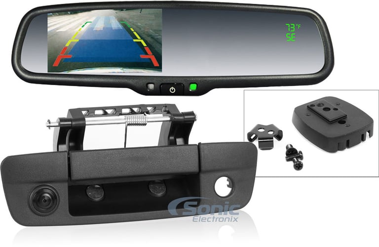 Crimestopper Rear View Mirror + Tailgate Camera for 2010-2014 RAM Trucks Image 1