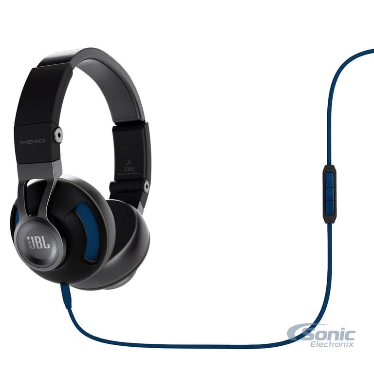 JBL Synchros S300i - Black/Blue Image 1