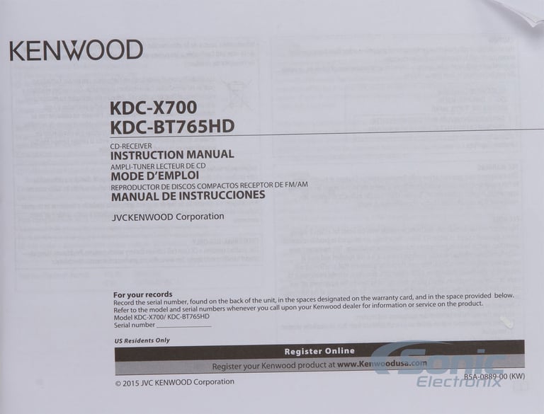 Kenwood eXcelon KDC-X700 Image 12