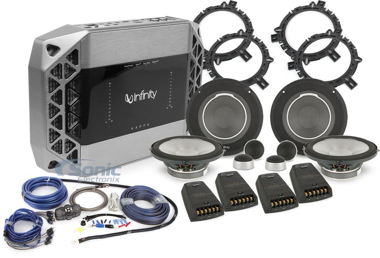 Infinity 480 Watt Car Audio Speaker Package with Bluetooth Amplifier Image 1