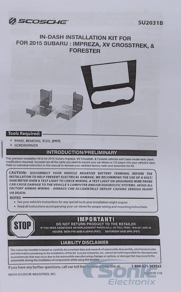 Scosche SU2031B Dash Kit Image 4