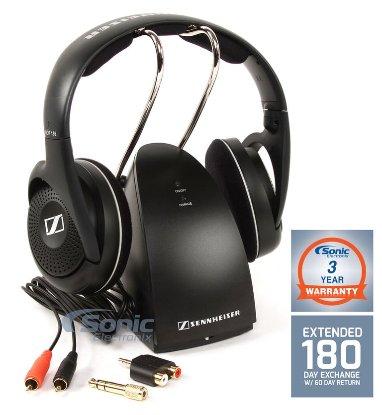 Sennheiser RS 135 (Black) + Sonic Electronix Bonus Pack 2 Image 1