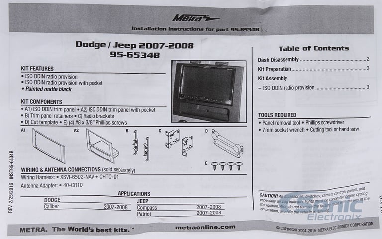Metra 95-6534B Dash Kit Image 7