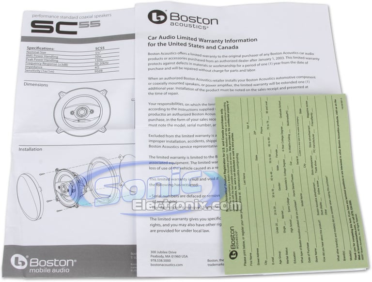 Boston Acoustics SC55 Image 8