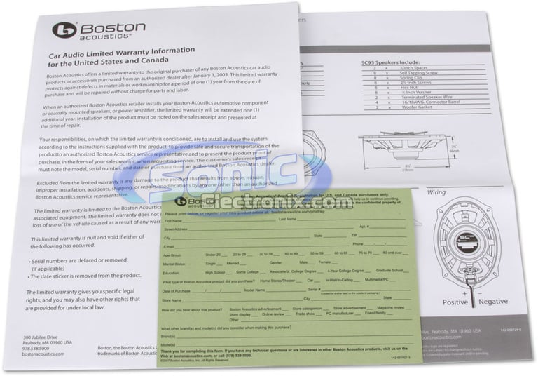Boston Acoustics SC95 Image 8