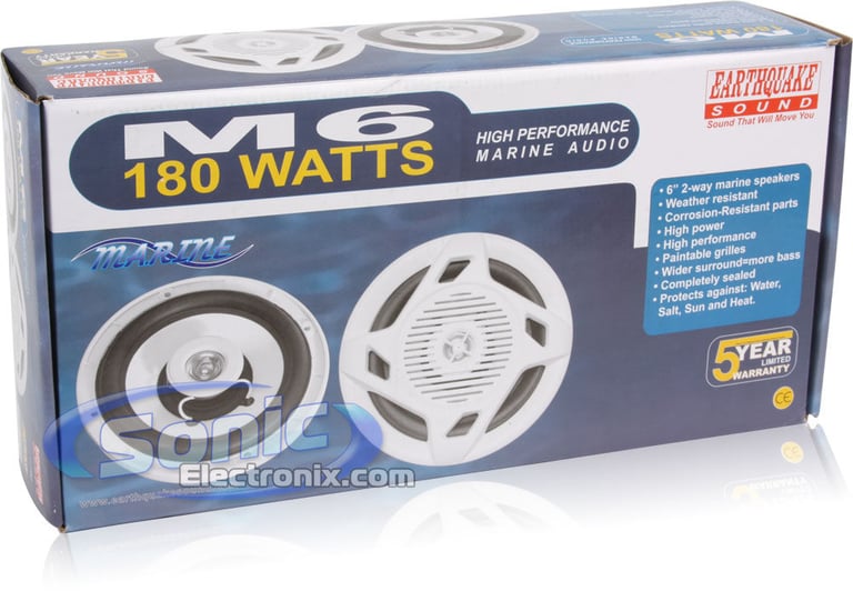 Earthquake Sound M6 6" High Performance 2-way Marine Speakers  Image 9