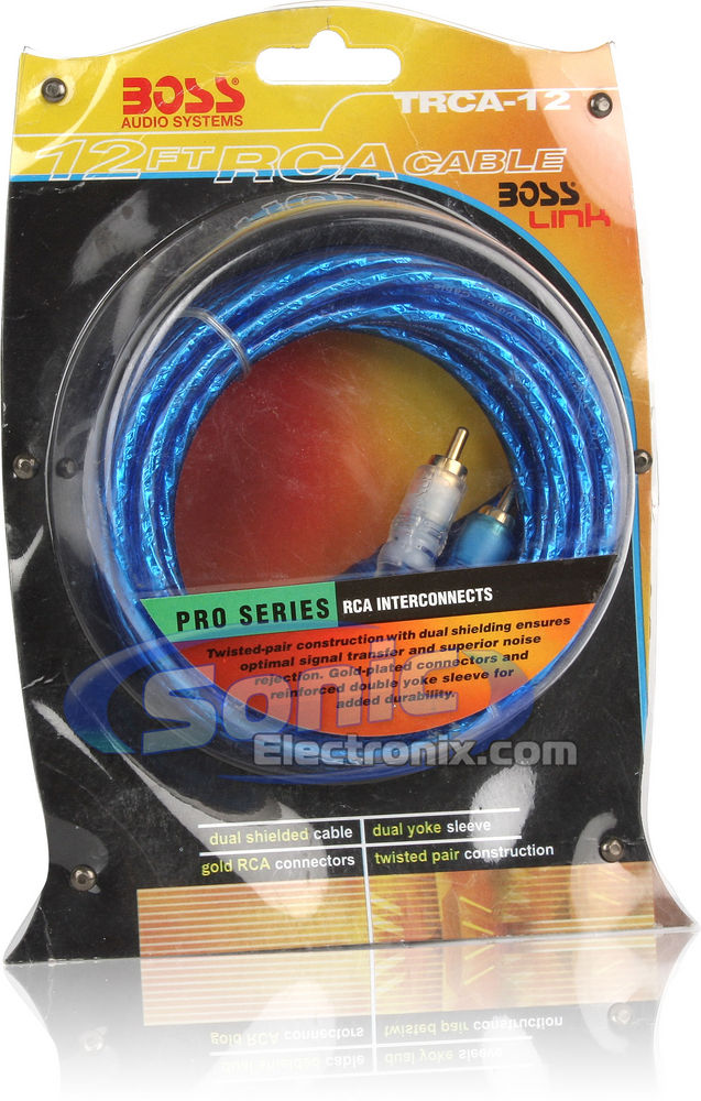 Boss TRCA12 12' Twisted Pro Series RCA Image 3