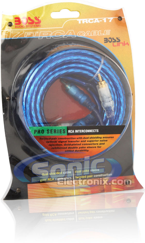 Boss TRCA17 17' Twisted Pro Series RCA Image 3