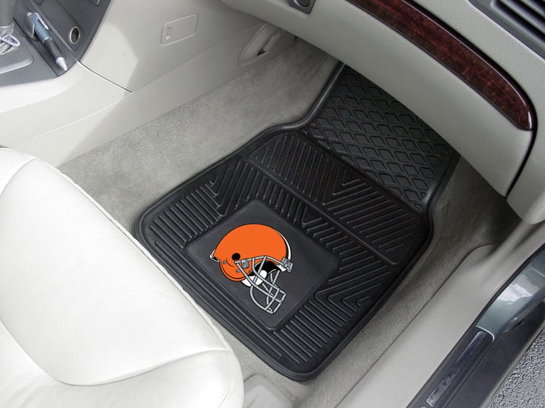 FanMat Cleveland Browns Heavy Duty Vinyl Car Mats Image 1