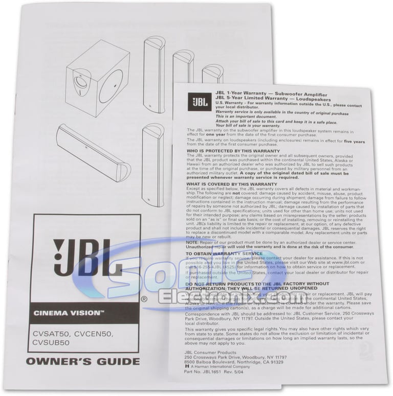 JBL CVSAT50PAIR Image 10