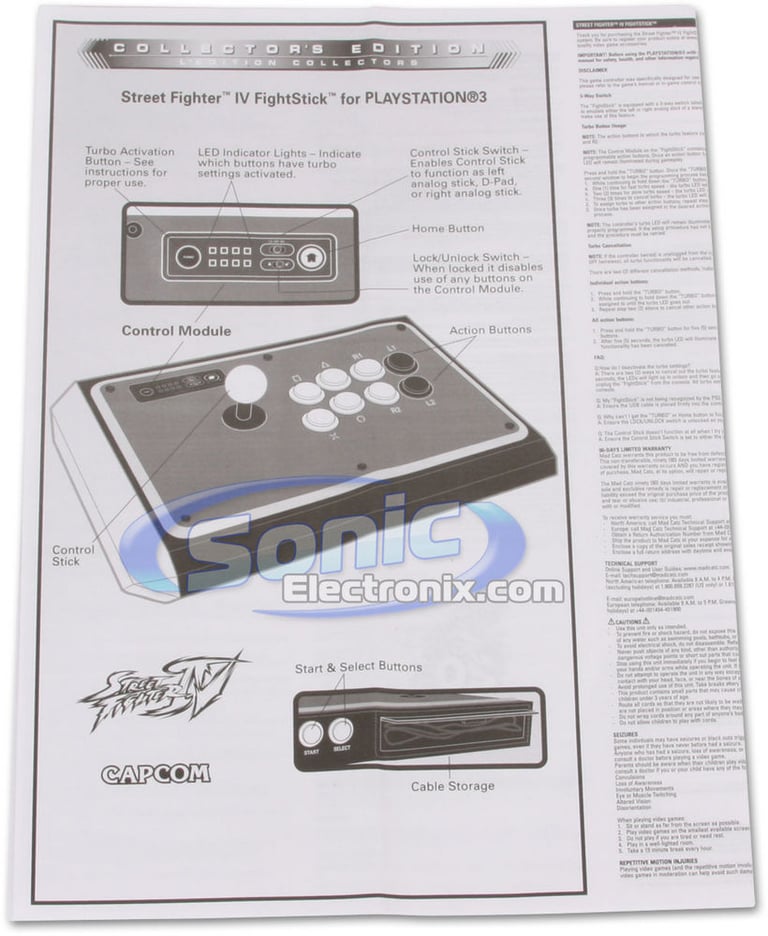 Mad Catz Street Fighter IV Arcade FightStick for PS3 Image 5