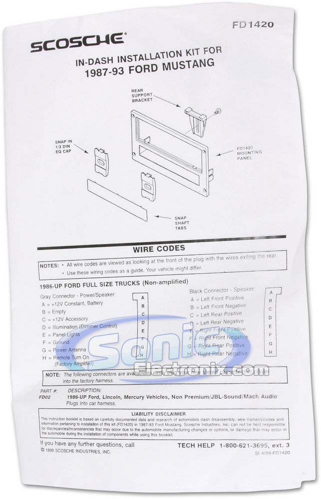 Scosche FD1420B / FD1420 Image 2