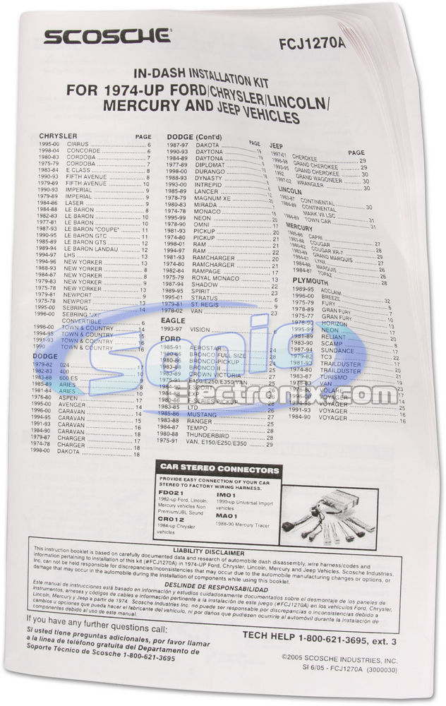 Scosche FCJ1270AB / FCJ1270A Dash Kit Image 2