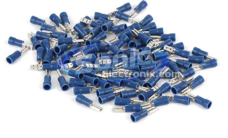 Female Quick Disconnect BLUE Connectors .110" 16-14G (100 Pack) Image 1