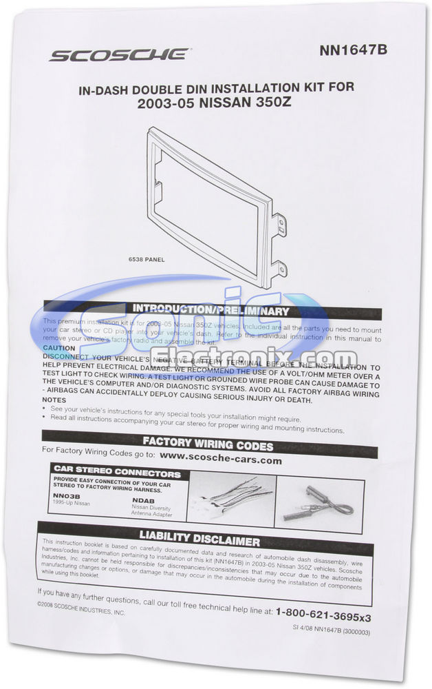 Scosche NN1647B / NN1647 Dash Kit Image 2