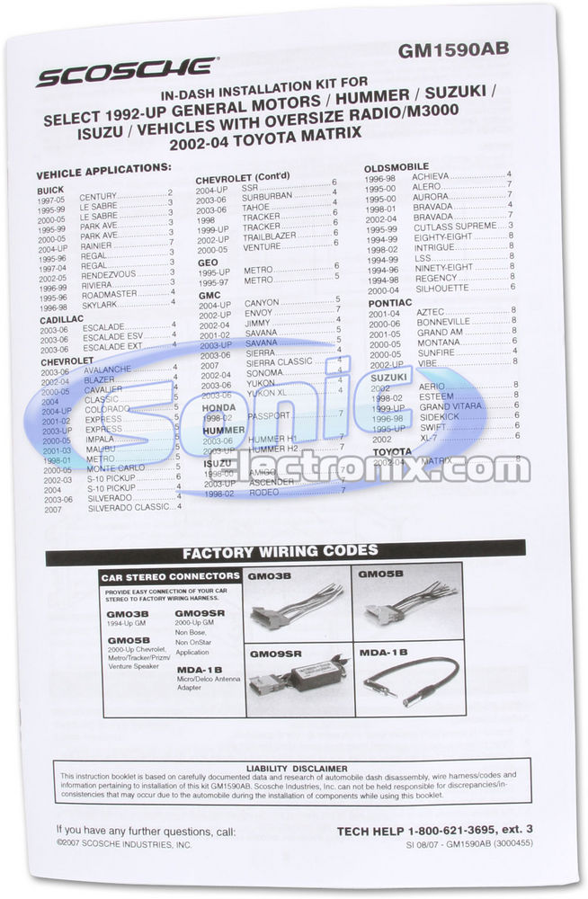 Scosche GM1590AB / GM1590A Image 2