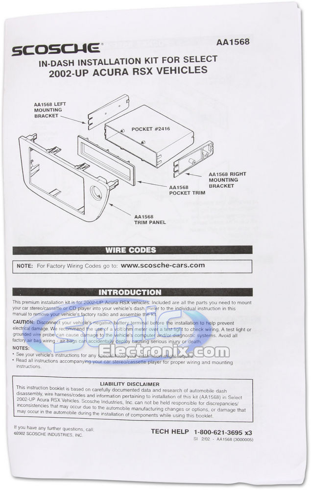 Scosche AA1568B / AA1568 Dash Kit Image 2