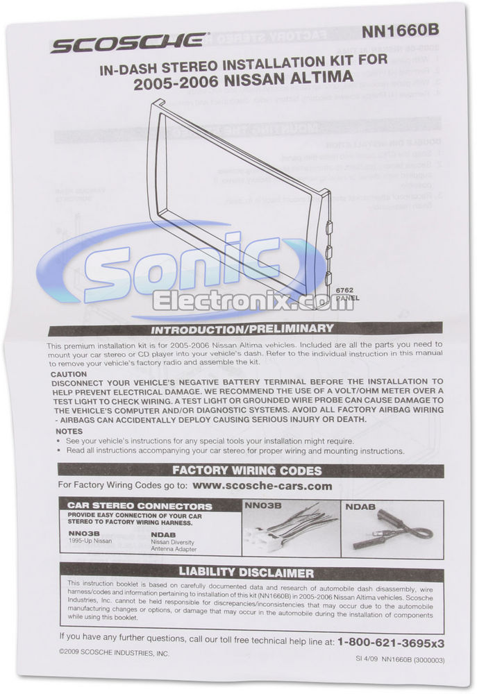 Scosche NN1660B Dash Kit Image 2