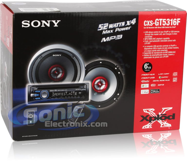 Sony CXS-GT5316F Combo Package (Includes: CDX-GT530UI + XS-GF1622X) Image 12