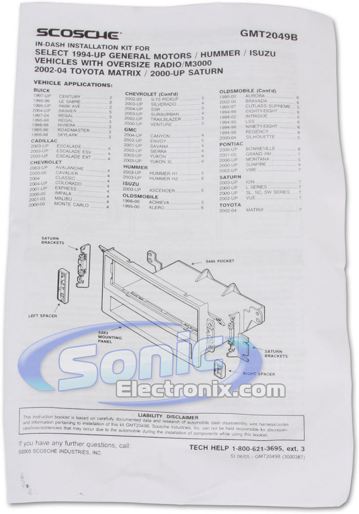 Scosche GMT2049B / GMT2049 Image 2