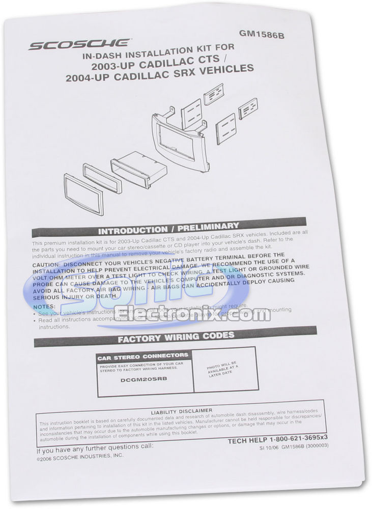Scosche GM1586B / GM1586 Dash Kit Image 2