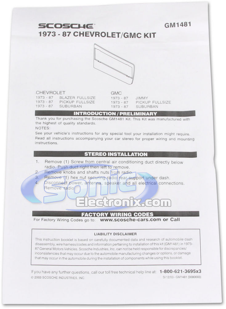 Scosche GM1481B / GM1481 Image 2