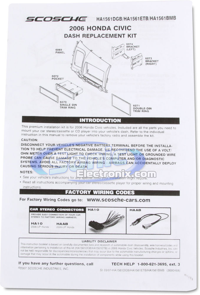 Scosche HA1561ETB / HA1561ET Dash Kit Image 2