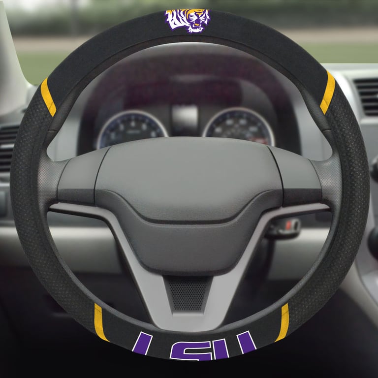 FanMat LSU Steering Wheel Cover Image 1