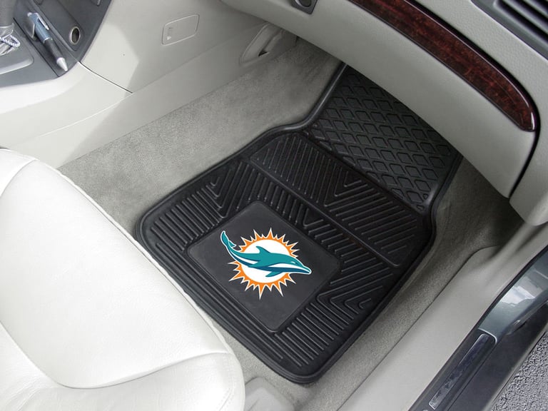 FanMat Miami Dolphins Heavy Duty Vinyl Car Mats Image 1