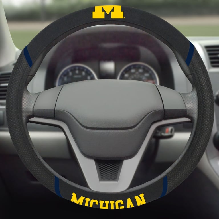 FanMat Michigan Steering Wheel Cover Image 1