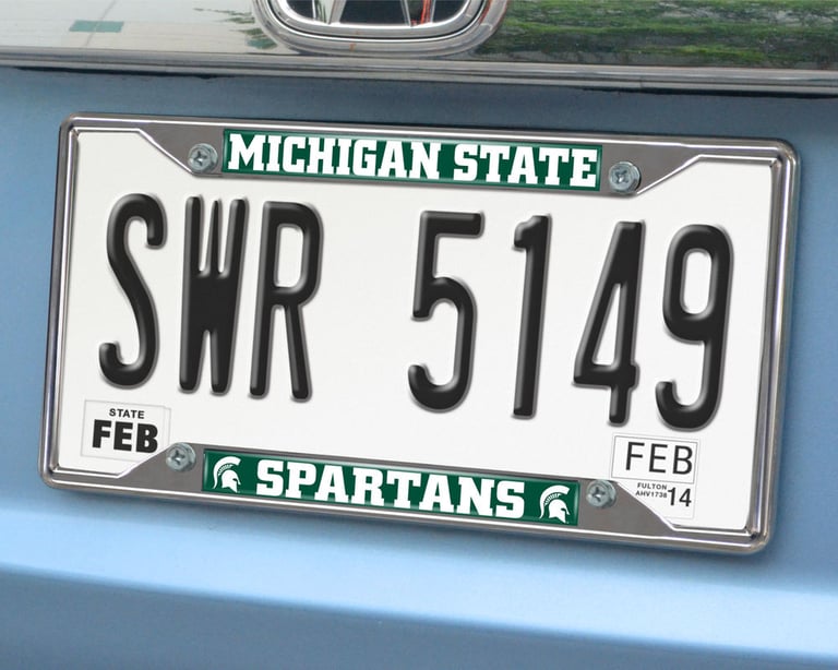 FanMat Michigan State License Plate Frame Image 1
